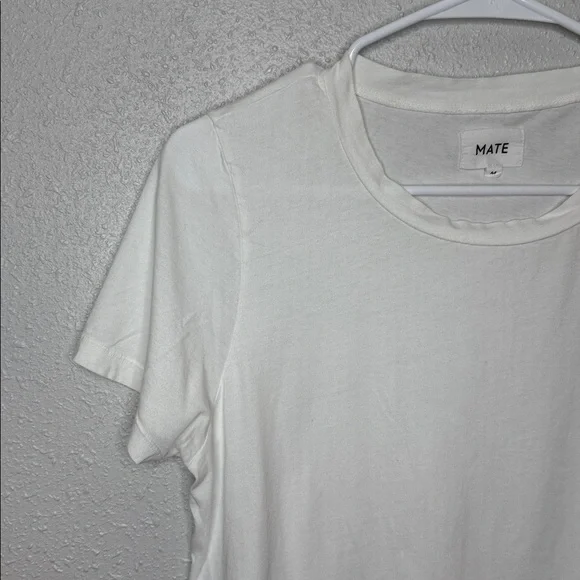 Mate Women's White Crewneck T-Shirt Size Medium - Picture 2 of 2